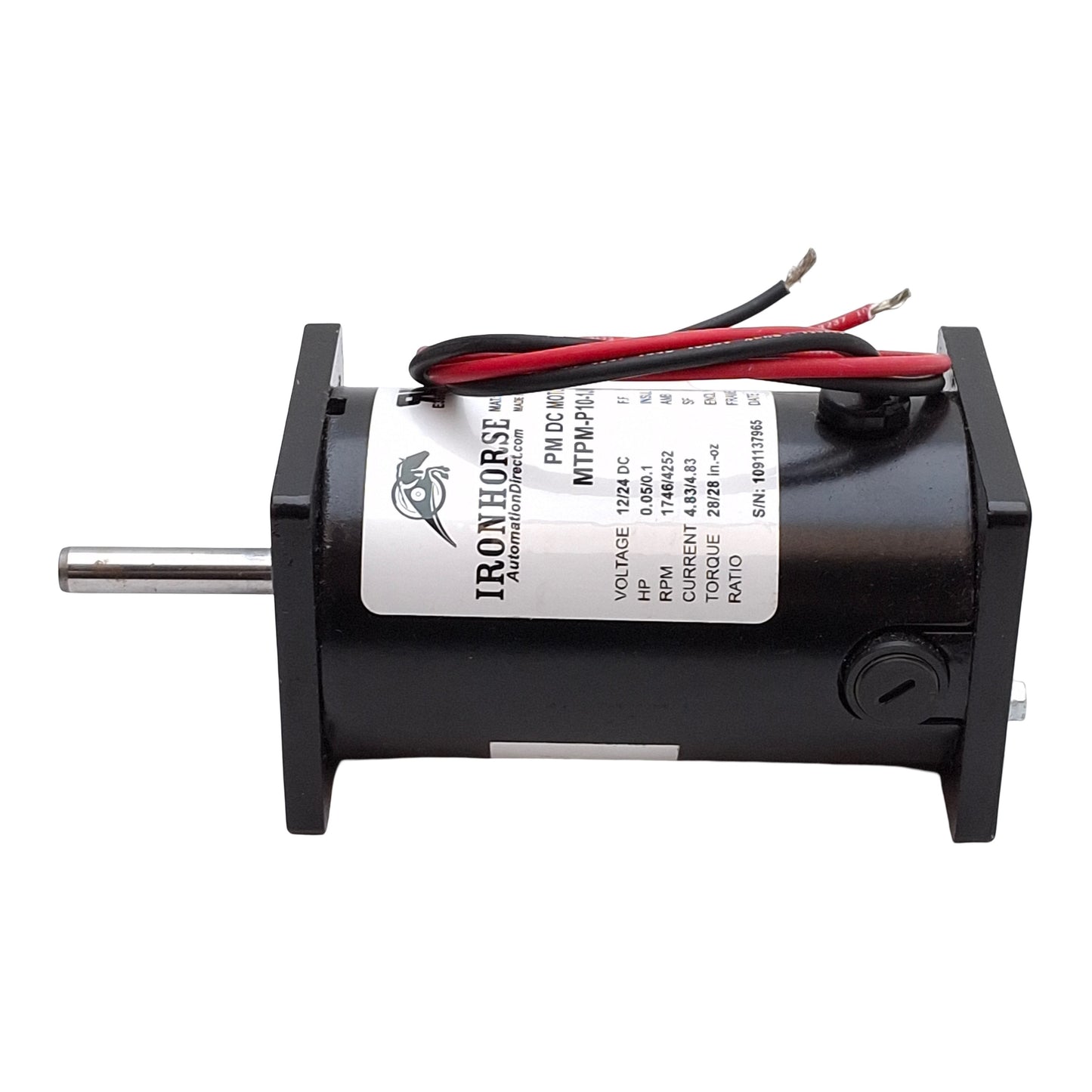 Used Automation Direct MTPM-P10-1JK43 DC Motor, 12/24VDC, 0.05/0.1HP, 1746/4252RPM