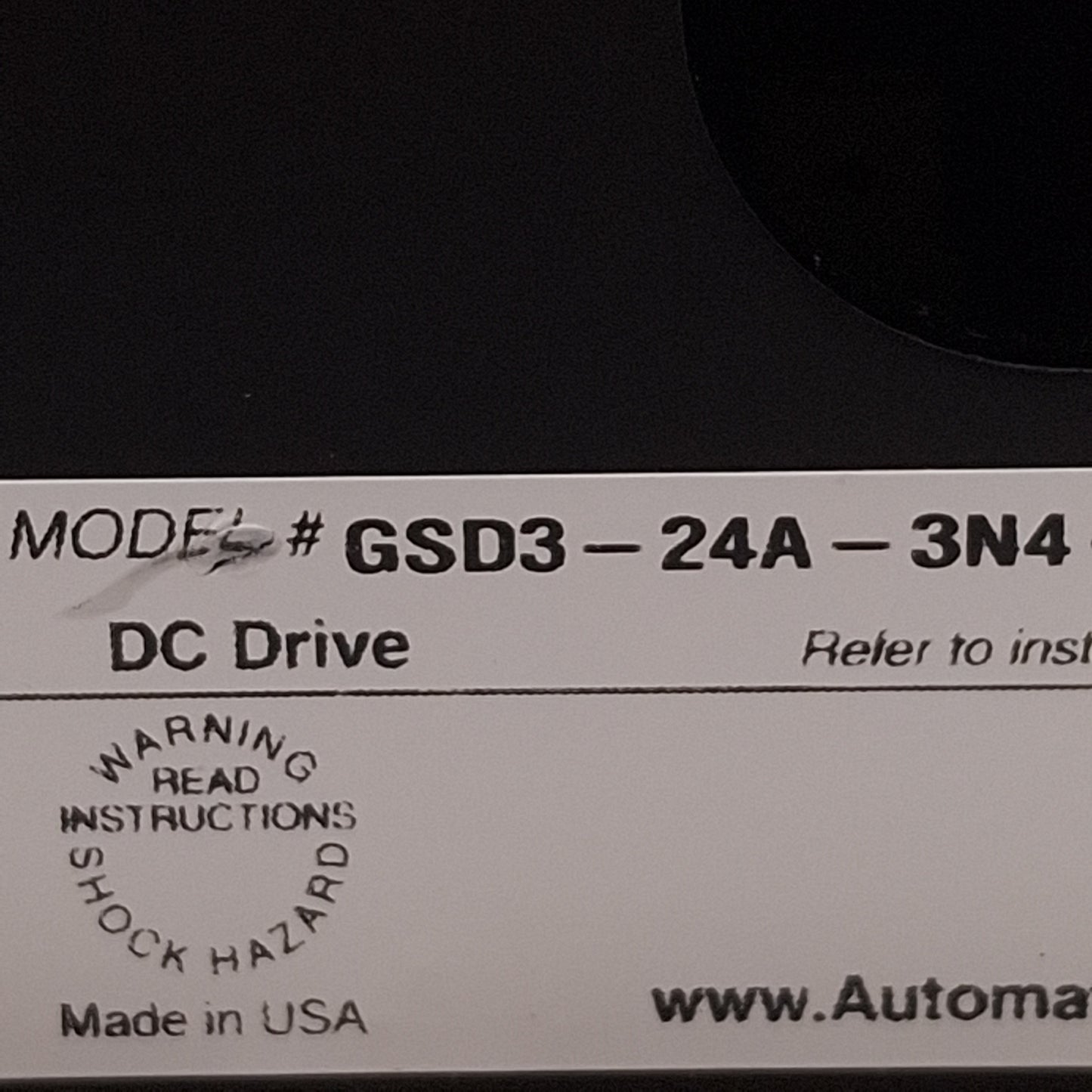 Used Automation Direct GSD3-24A-3N4 DC Drive, 12/24VAC Input, 0-12/24VDC Output