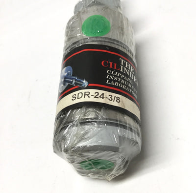 New Clippard SDR-24-3/8 SS Pneumatic Cylinder Ø1-1/2" Bore, 3/8" Stroke, 1/8" NPT