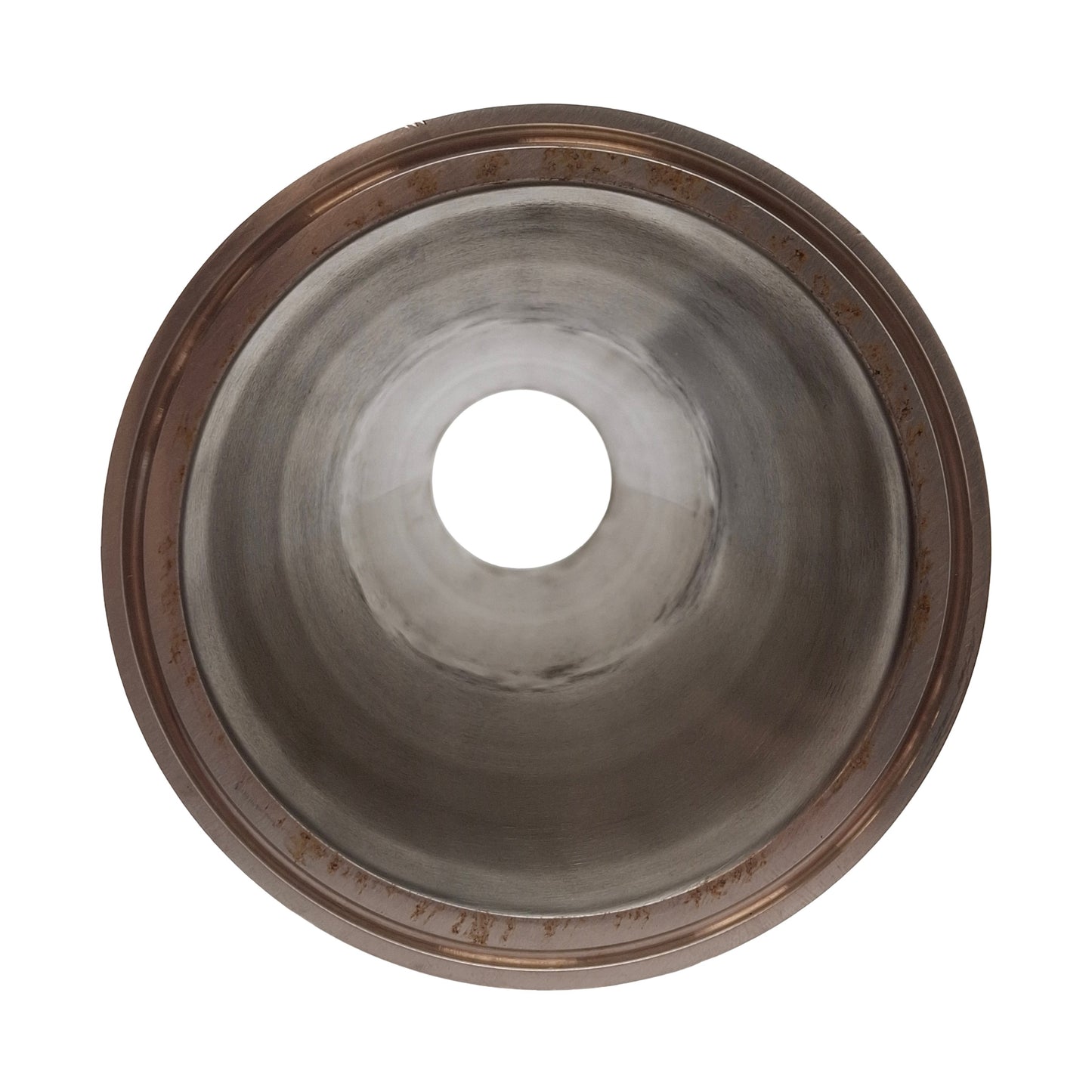 Used Stainless Steel Sanitary Adapter Fitting 2in Tri-Clamp to 4in Tri-Clamp 9in Long