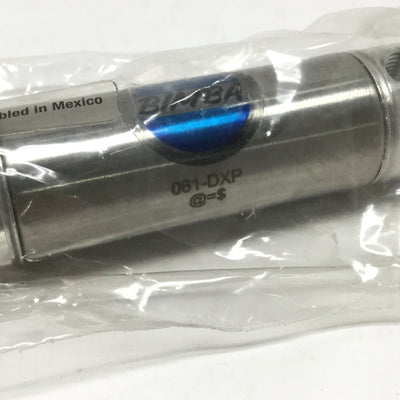 New – Open box Bimba 061-DXP Pneumatic Double-Acting Cylinder 7/8" Bore, 1" Stroke, 1/8" NPT