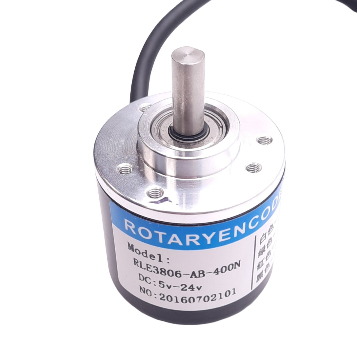 New EKT RLE3806-AB-400N Rotary Encoder, ø6mm Shaft, 400ppr, 6300rpm Max, 5-24VDC