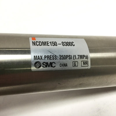 New – Open box SMC NCDME150-0300C Double-Acting Stainless Air Cylinder, 1-1/2" Bore, 3" Stroke