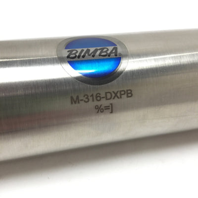 New – Open box Bimba M-316-DXPB Pneumatic Cylinder 2" Bore, 6" Stroke, 250psi, Magnetic Piston