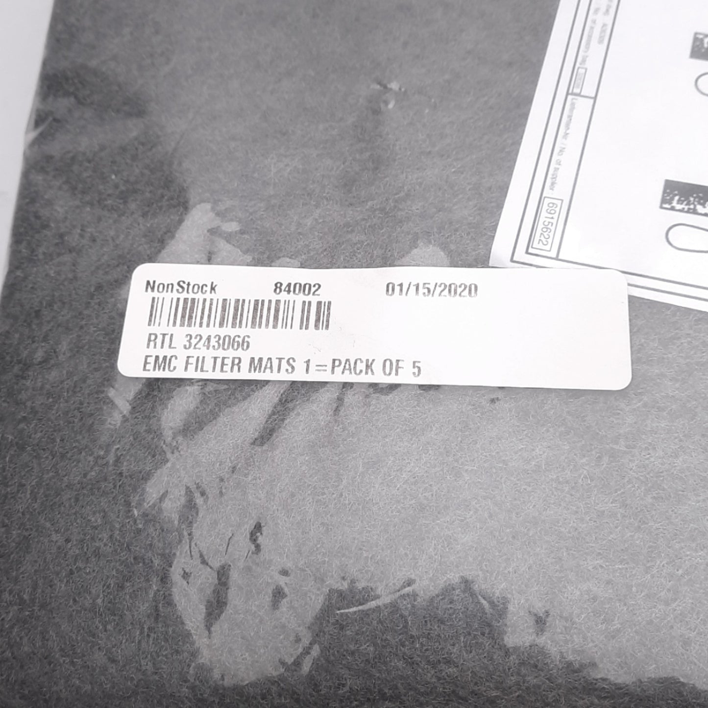 New Lot of 5 Rittal SK 3243.066 EMC Chopped Fibre Filter Mat, 11.6x11.6x0.67in, 10µm