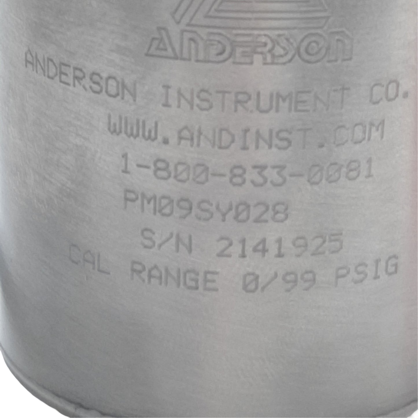 Used Anderson Instruments PM09SY028 Sanitary Pressure Gauge 0-99PSIG, 2-1/2in