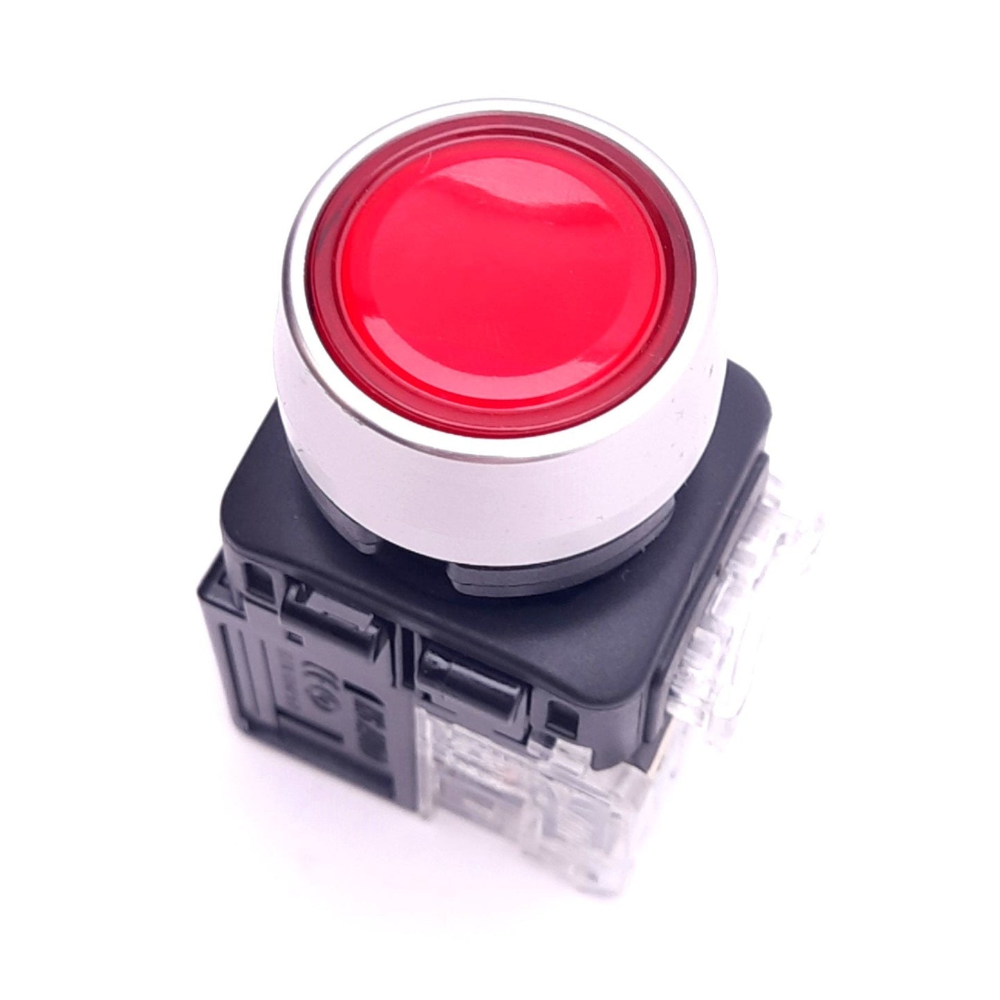 New KG Auto KGX-HMD21R Illuminated Pushbutton Switch, ø22mm, 1NC+1NO, 12/24VDC Lamp