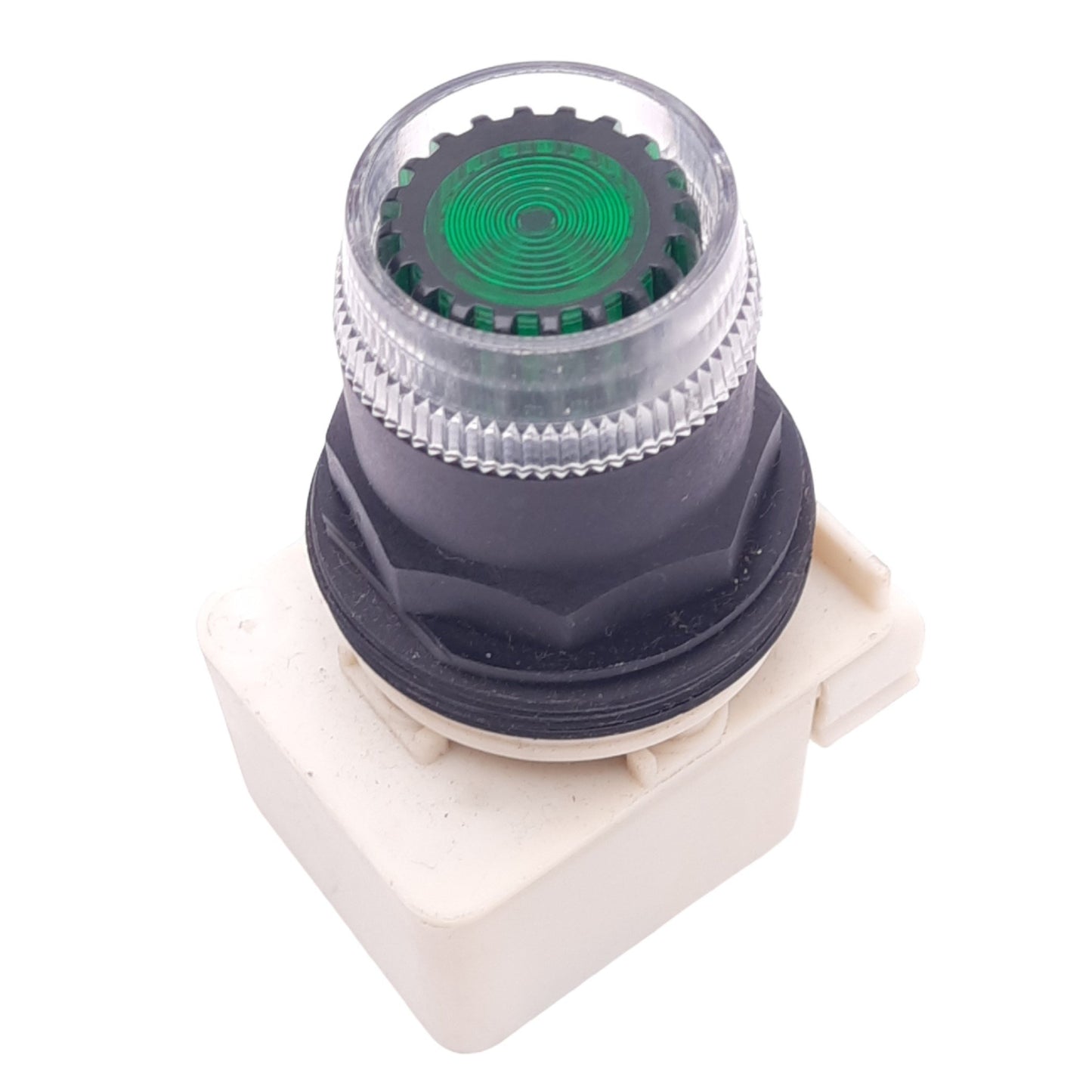 Used Square D 9001KM1 Green Illuminated Push Button, ø30mm, 110-120VAC Lamp