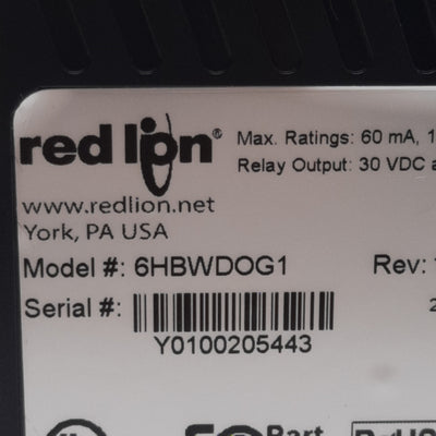 New Red Lion 6HBWDOG1 Watchdog Relay, 10-30VDC Heartbeat In, SPDT, 2A 30VDC Out