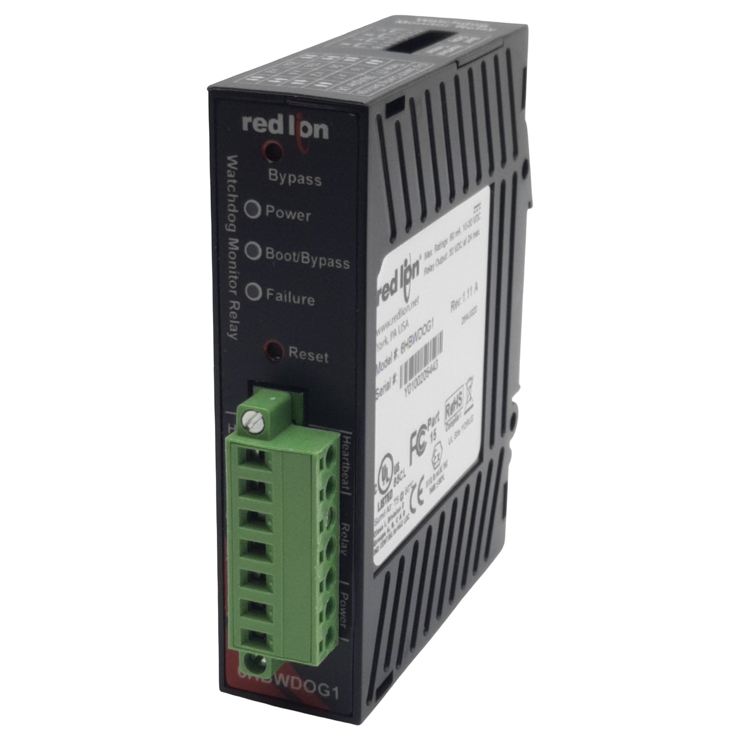 New Red Lion 6HBWDOG1 Watchdog Relay, 10-30VDC Heartbeat In, SPDT, 2A 30VDC Out