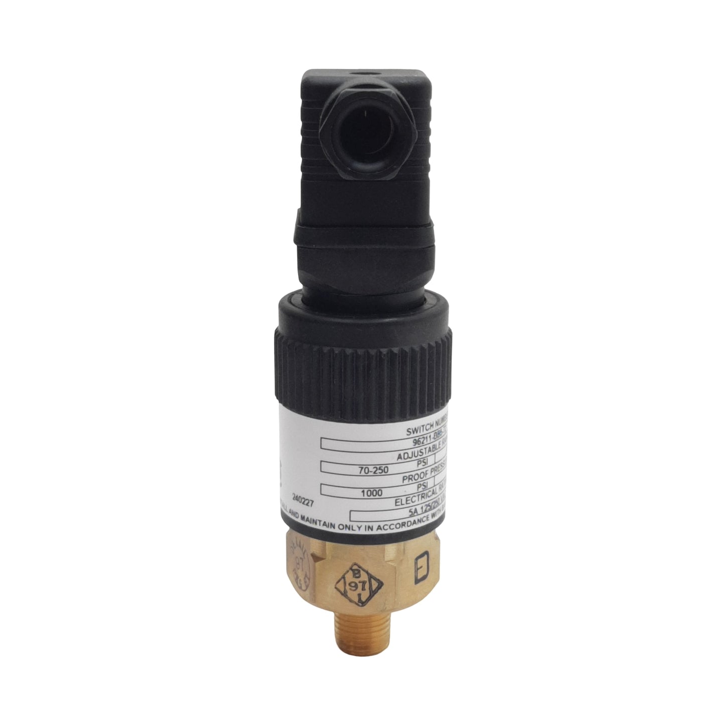 New Barksdale 96211-BB5-T2 Pressure Switch, SPDT 5A 125/250VAC, 1/4in NPT, 70-250psi