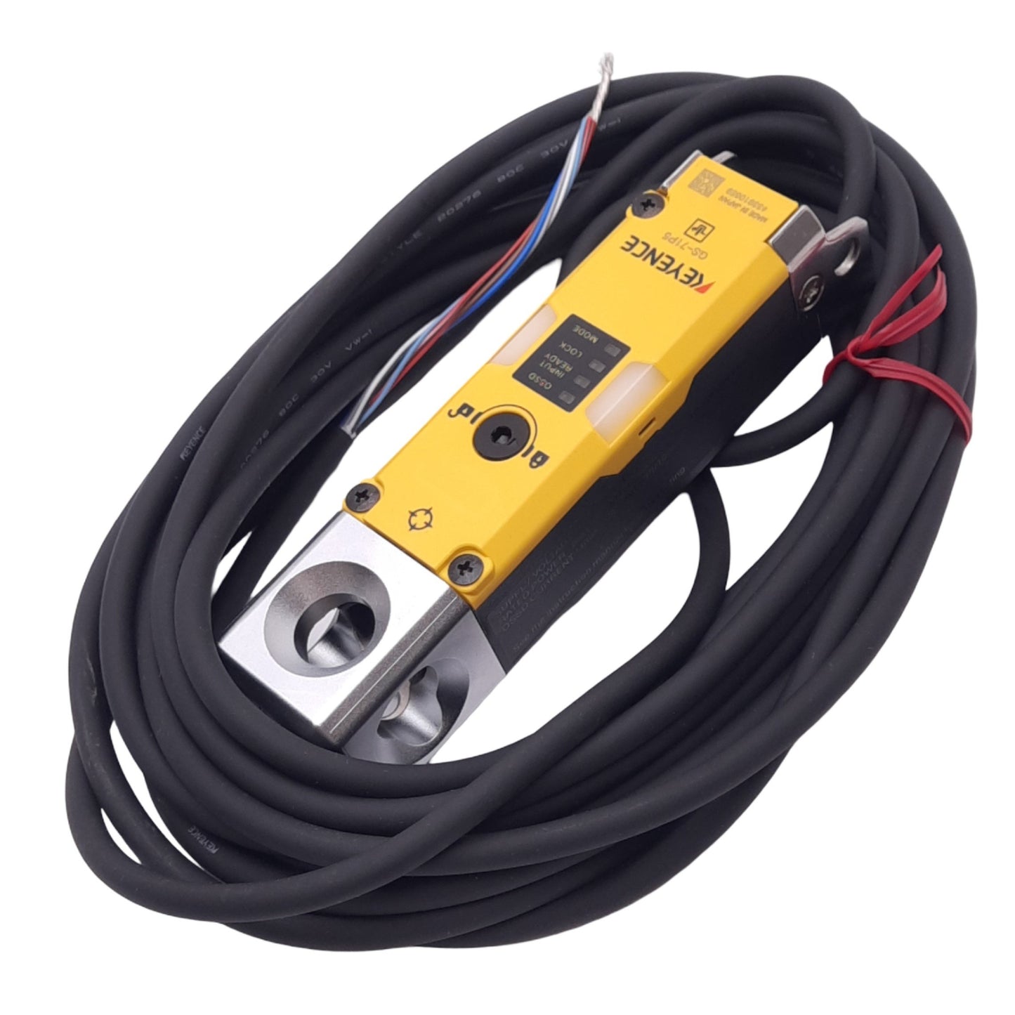 Used Keyence GS-71P5 Safety Interlock Switch, 150mA PNP Out, 2000N, 24VDC, 5m Cable