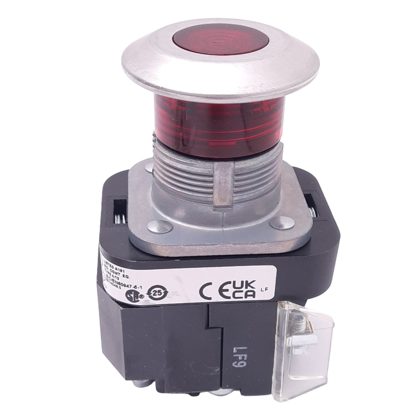 New Allen Bradley 800T-FXPH16RA1 Push/Pull E-Stop Button, ø30mm, 1NO+1NCLB, 600V 10A