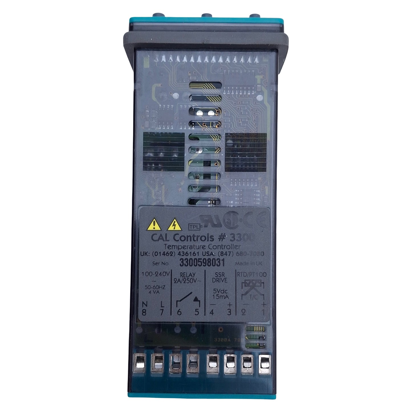 Used CAL Controls 330000000 Temperature Controller PID, 1/32 DIN, TC, RTD, 100-240V