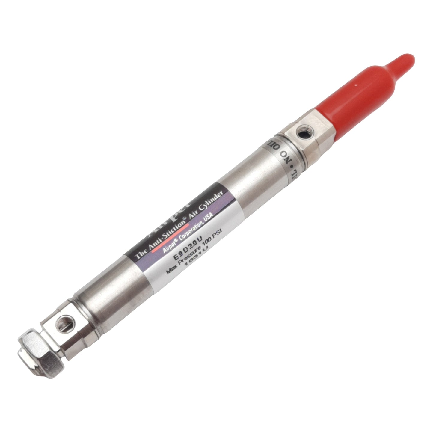 New Airpel E9D2.0U Pneumatic Cylinder, ø0.366in Bore, 2in Stroke, M5, 100psi Max