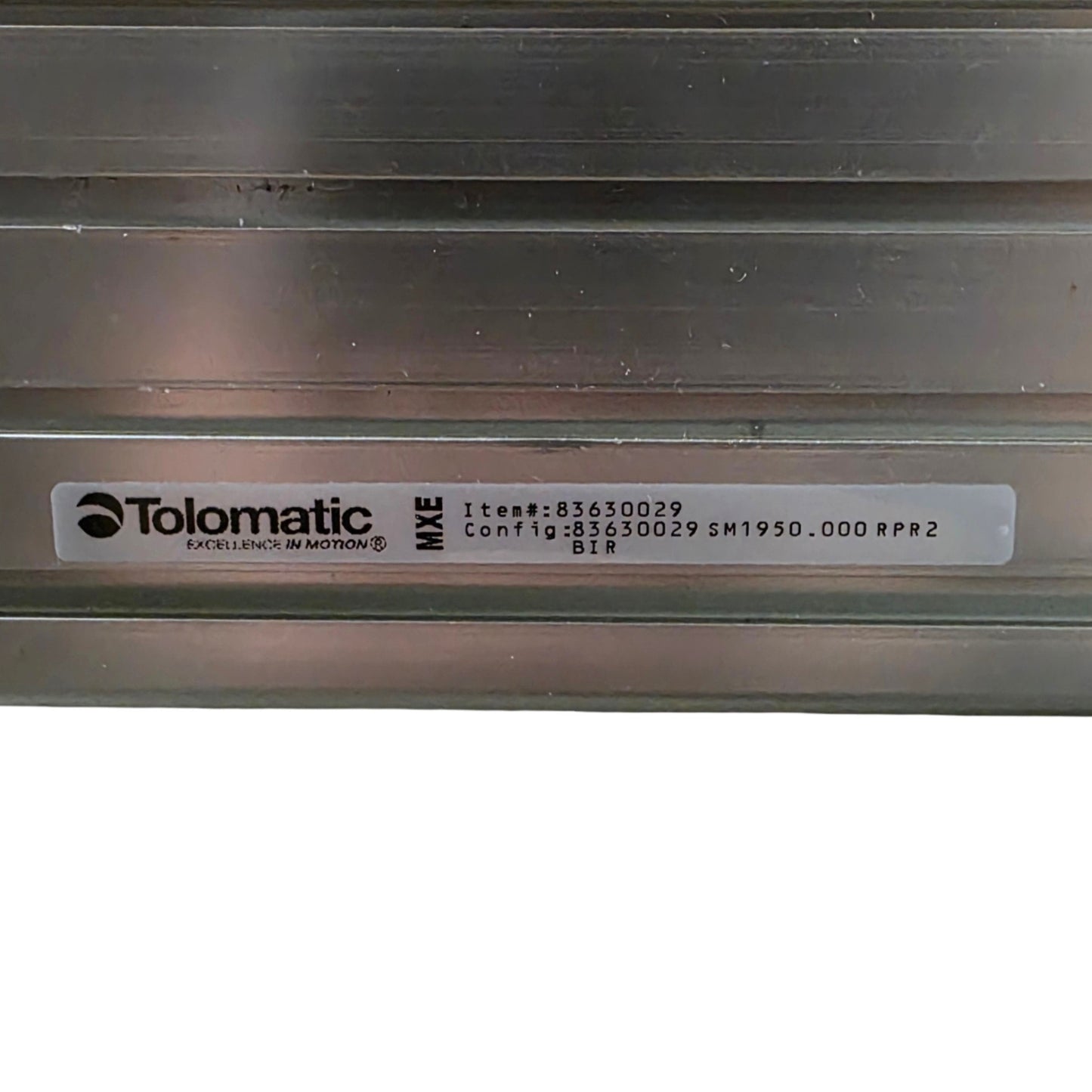 Used Tolomatic MXE63PBN01SM1950 RPR2 BIR Linear Actuator 1950mm Stroke 1"Pitch NEMA23