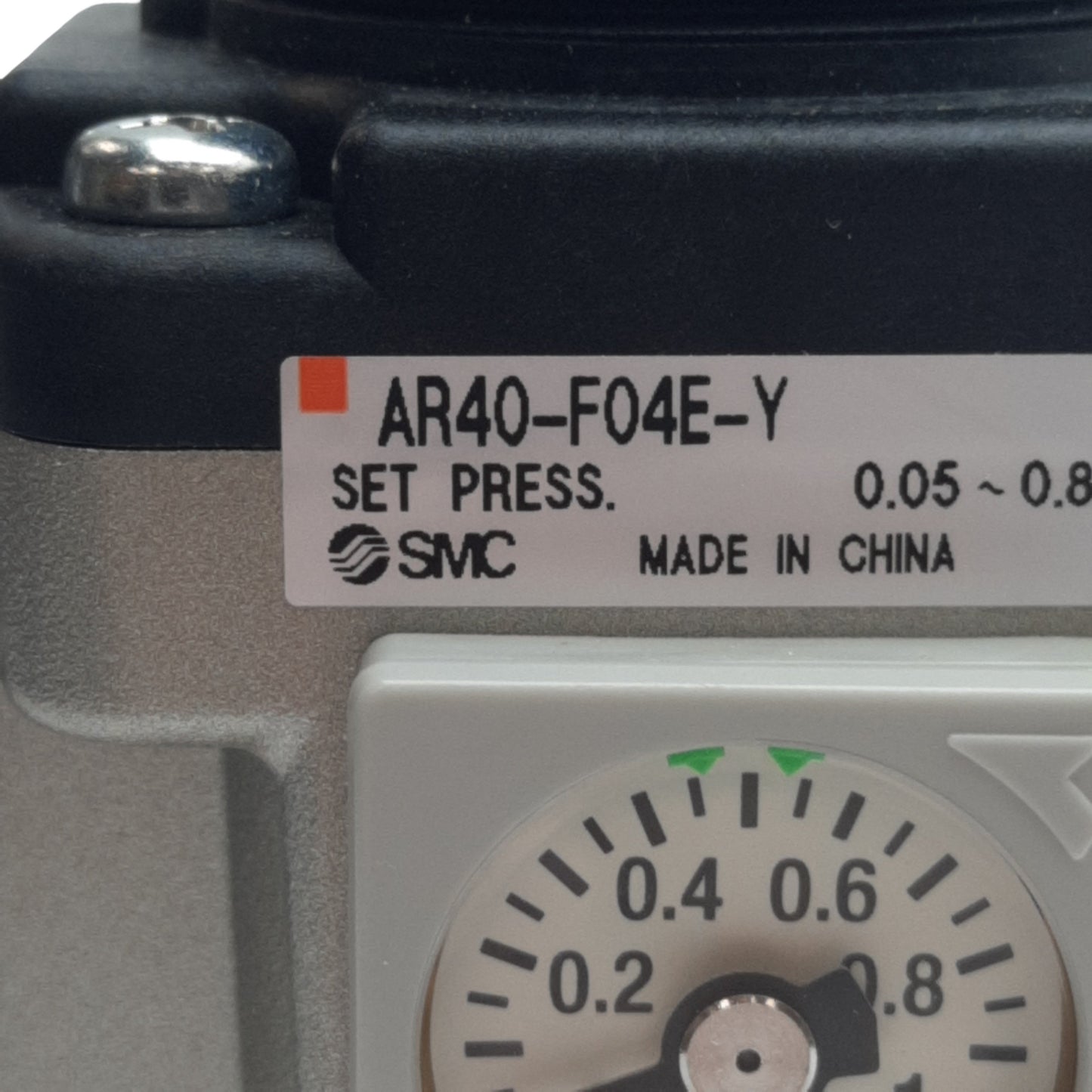 New SMC AR40-F04E-Y Regulator, 1/2"G Port, 0.05~0.85MPa Set, 1.0MPa Max Inlet