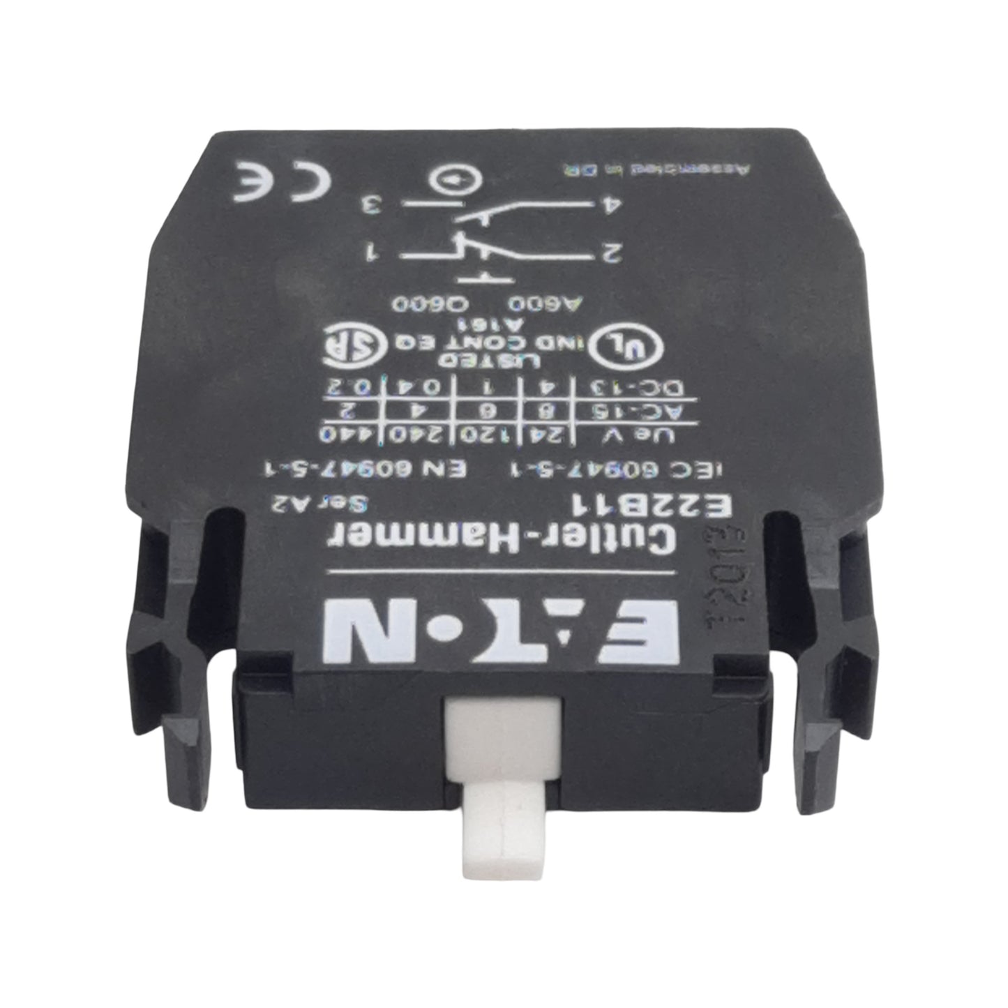 New Eaton E22B11 Pushbutton Contact Block, 1N.O. + 1N.C., 10A 690VAC, 22.5mm