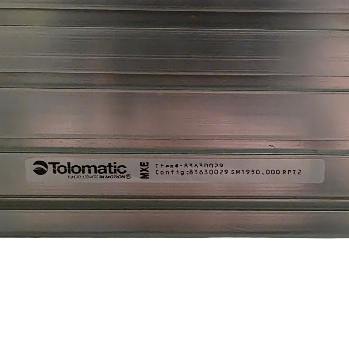 Used Tolomatic MXE63PBN01SM1950 RPT2 Linear Actuator 1950mm, Stroke 1" Pitch, NEMA23