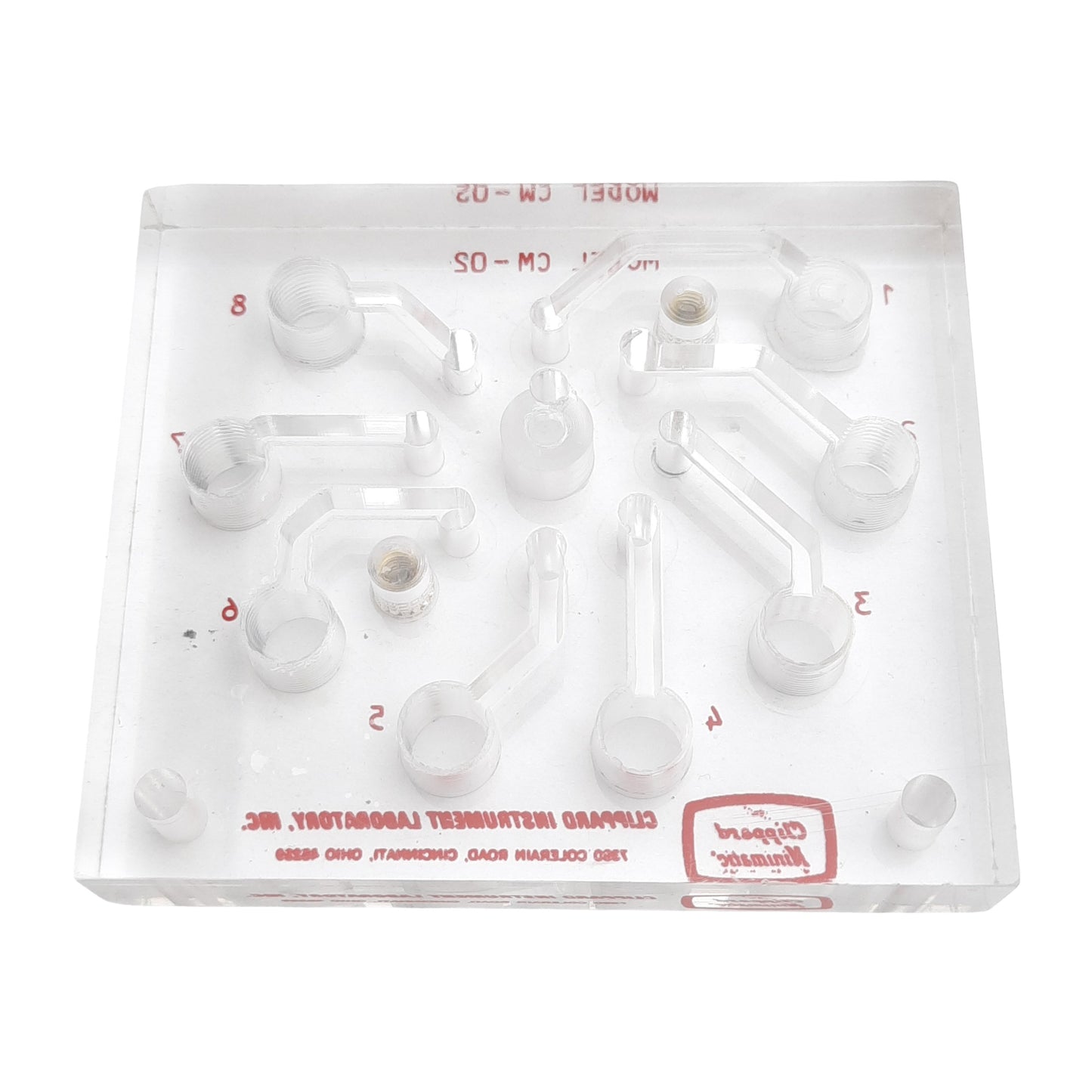 Used Clippard CM-02 Adapter Subplate, Single Module, 1/8in NPT Ports, 120psig Max