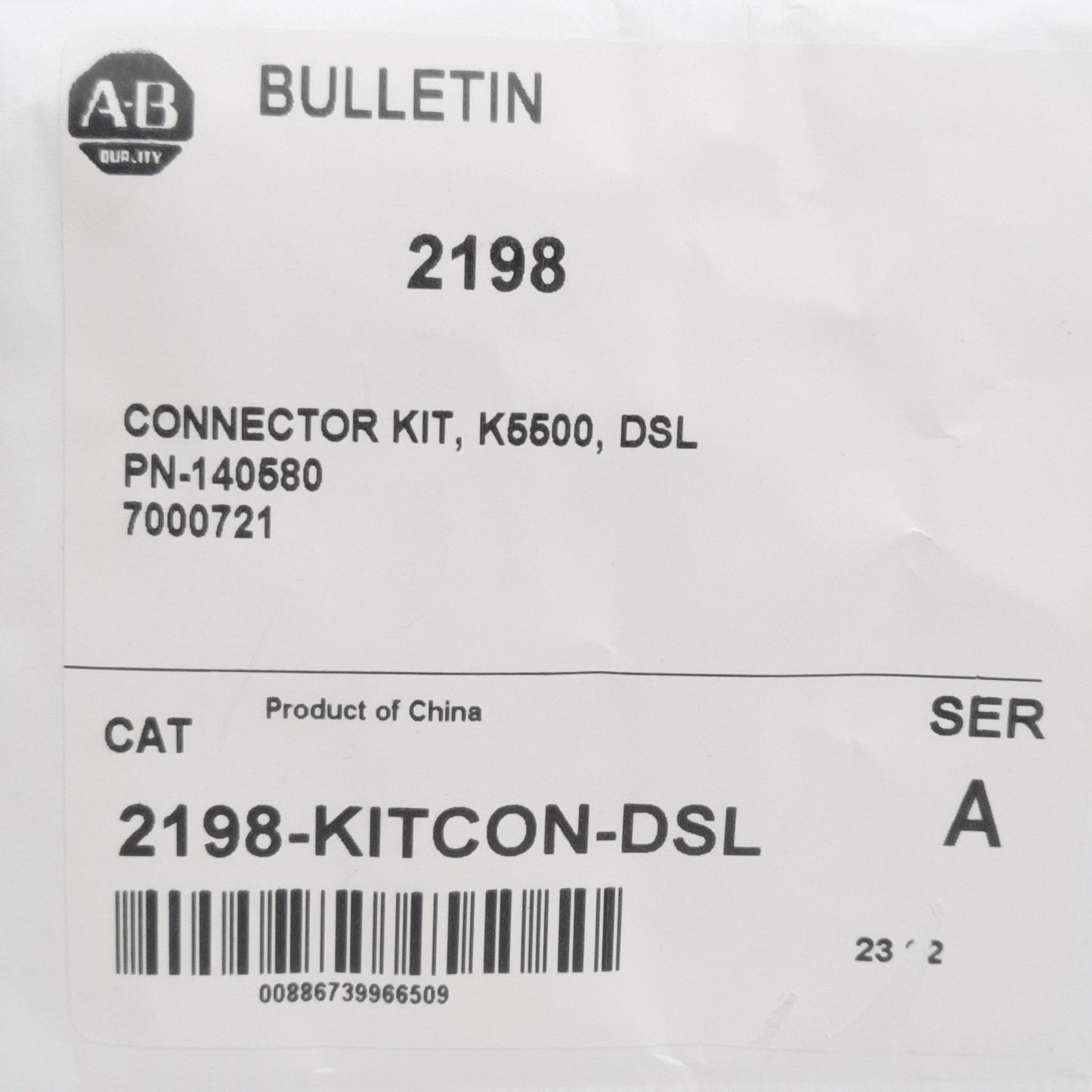 New Allen-Bradley 2198-KITCON-DSL Feedback Connector Kit, K5500, DSL, 2-Pin