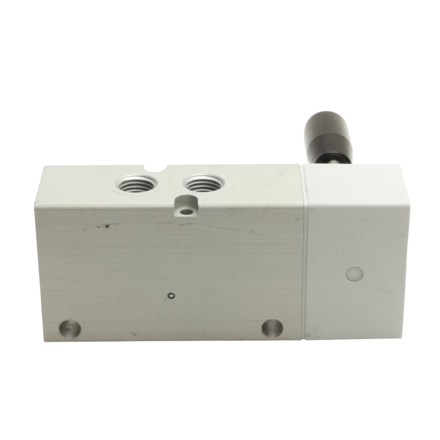 Used Parker PD45486 Manual Lever Valve, 1/4in NPT, 30-145psi, 5 Port 3 Position