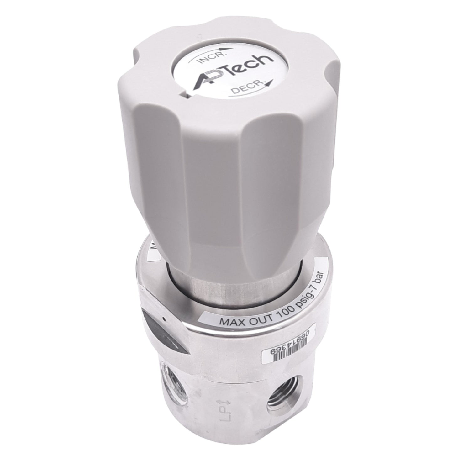 Used APTech AK1010S 4PL 4400HF Pressure Regulator, 1/4 NPT, 0.15Cv, 3500psi Max