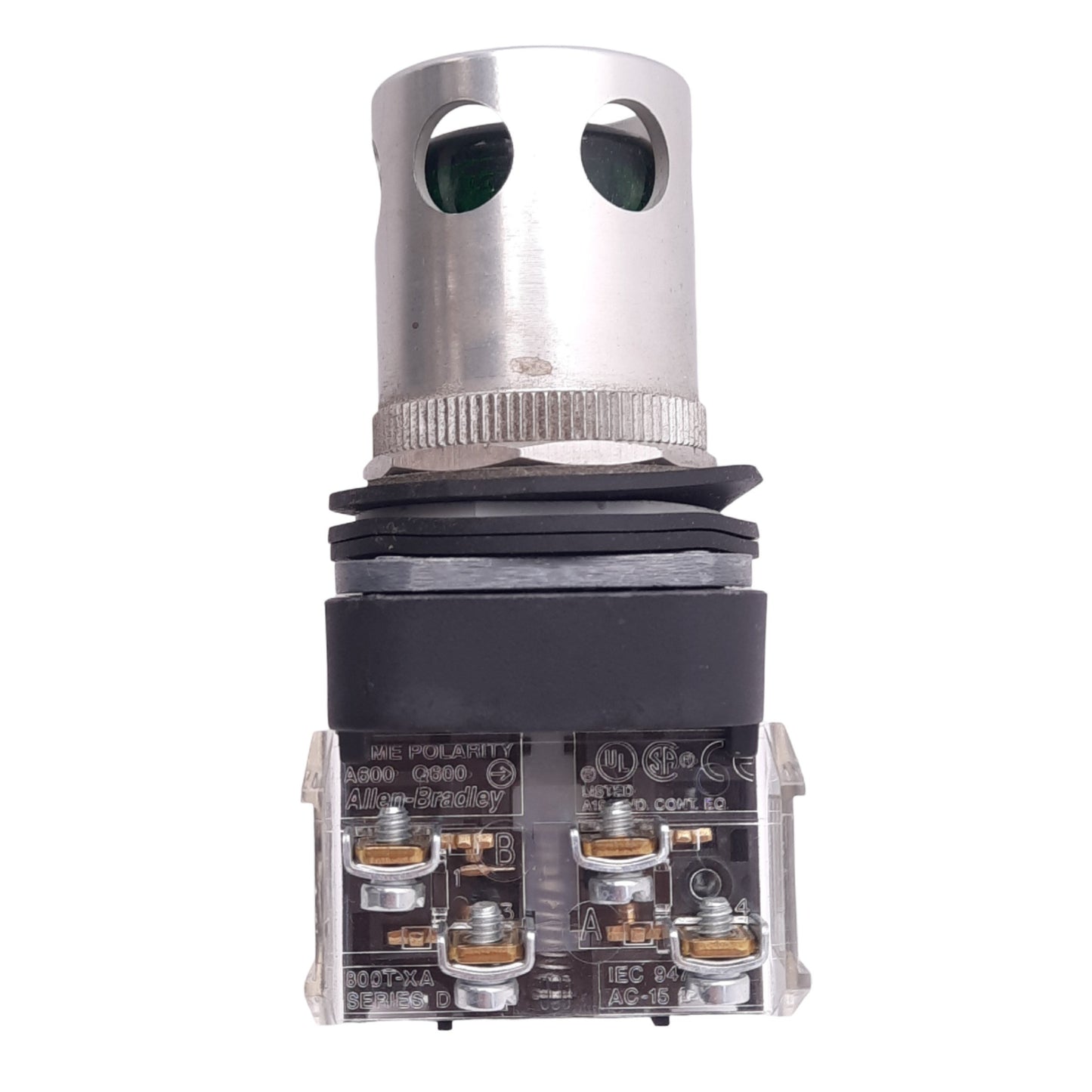 Used Allen Bradley 800T-PA16G Illuminated Pushbutton, ø30mm, 1NO 1NC, 600V 10A Max