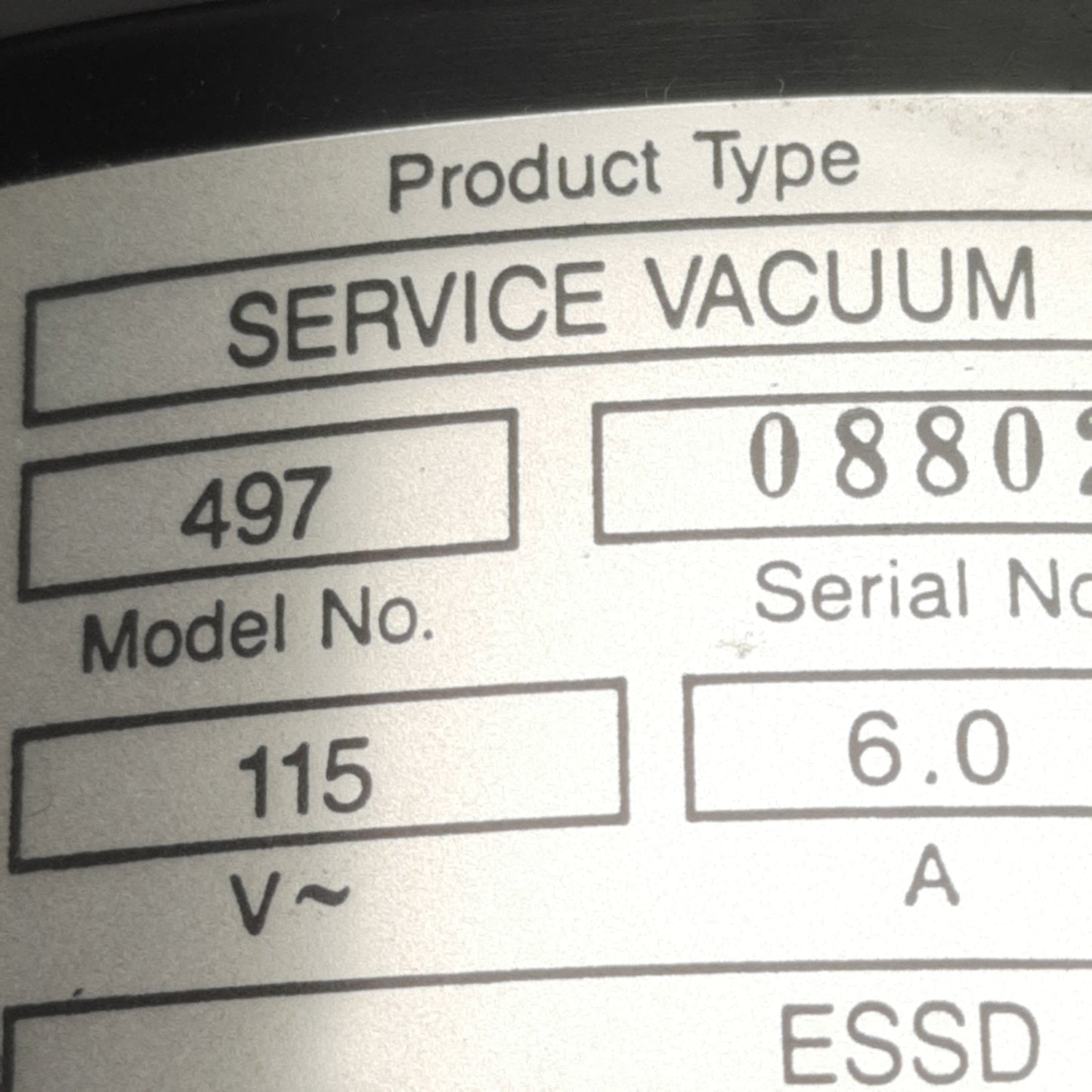 Used 3M 497 Portable Electronics Service Vacuum ESD Safe, 6A 115VAC, *w/ Tools*