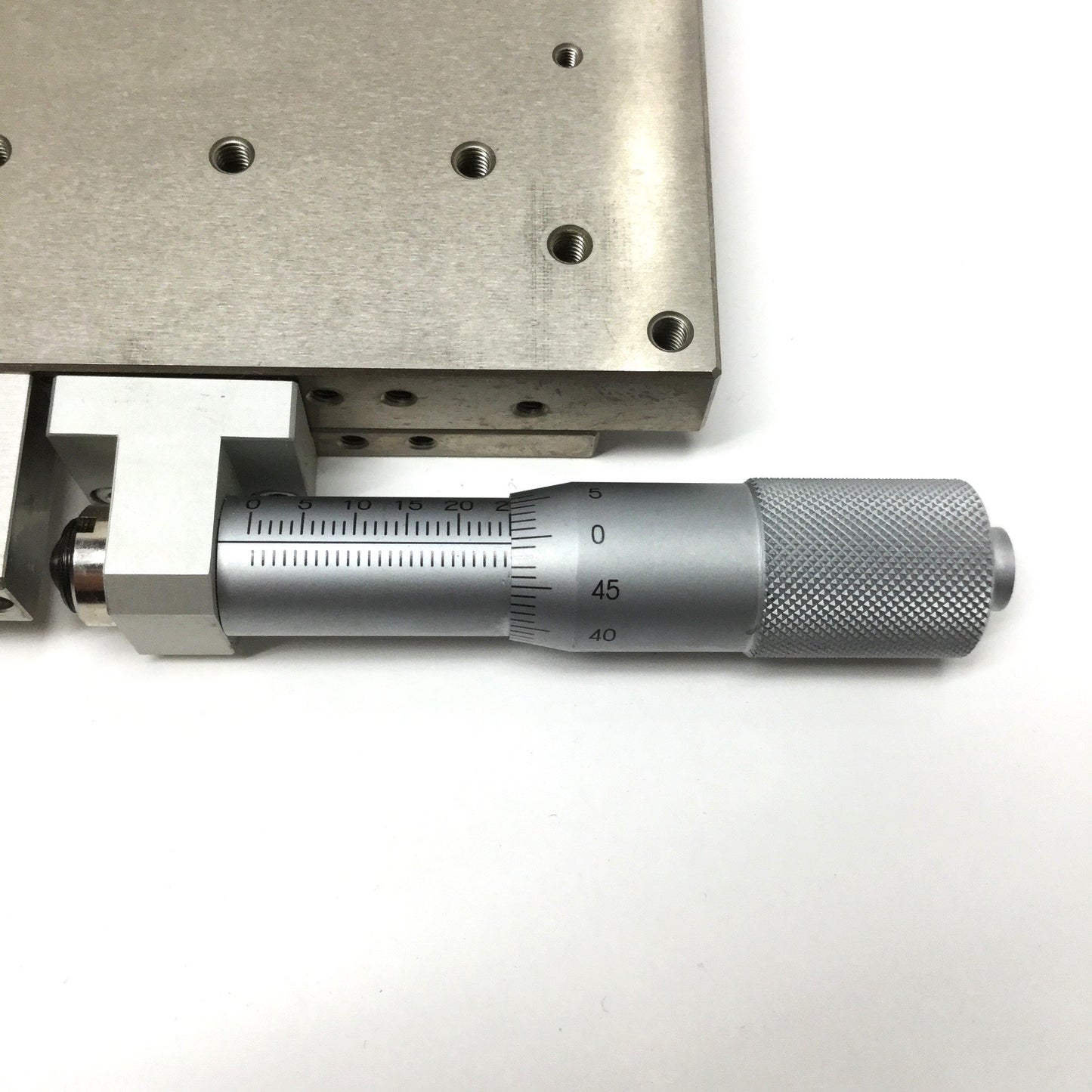 Used Misumi XSG100 Stainless Steel X-Axis Linear Ball Guide Micrometer Stage ±12.5mm