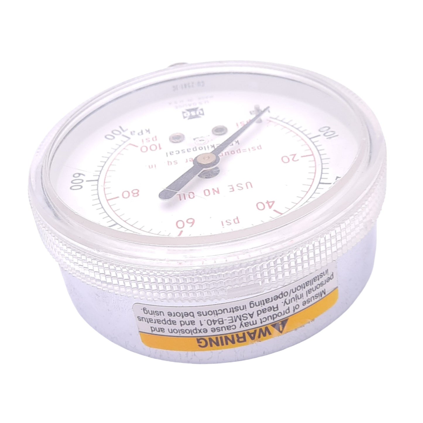 Used AMETEK USG CU-2581-JC Pressure Gauge, 0-100psi, 0-700kPa, 2-1/2" Face, 1/4" NPT