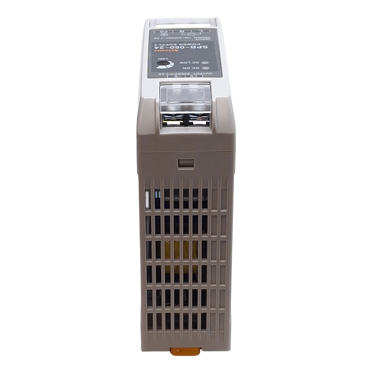 Used Autonics SPB-060-24 PLC Power Supply, 100-240VAC IN, 24VDC OUT, 60W, DIN Rail