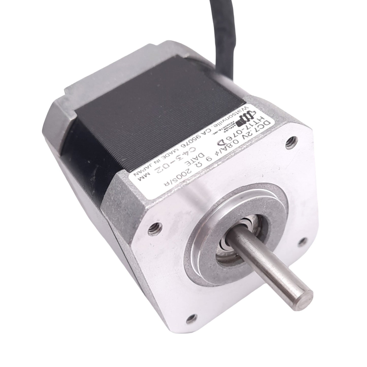 Used Applied Motion HT17-076 Stepper Motor, 2-Phase, 7.2VDC 0.8A, 1.8°, ø5mm Shaft