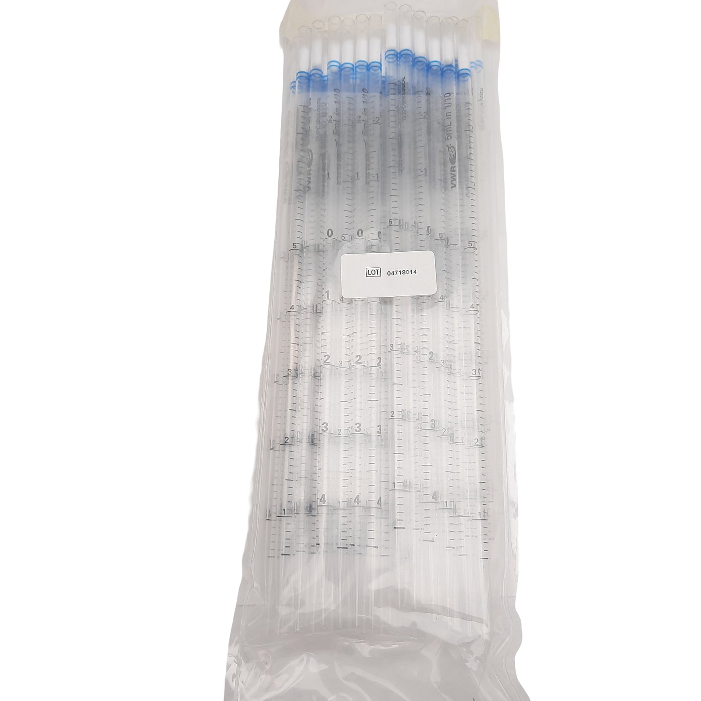 New Lots of 150 VWR 89130-908 Serological Pipet 5ml, 347mm Length, 8.01mm OD, 0.10ml