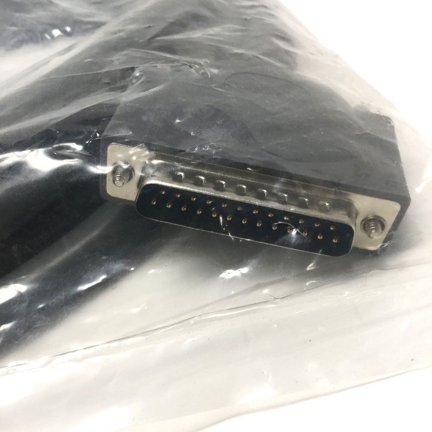 New L-COM CPMS25MM-10 Heavy Duty 25-Pin D-Sub Cable, 20AWG, 10ft Long, Male/Male