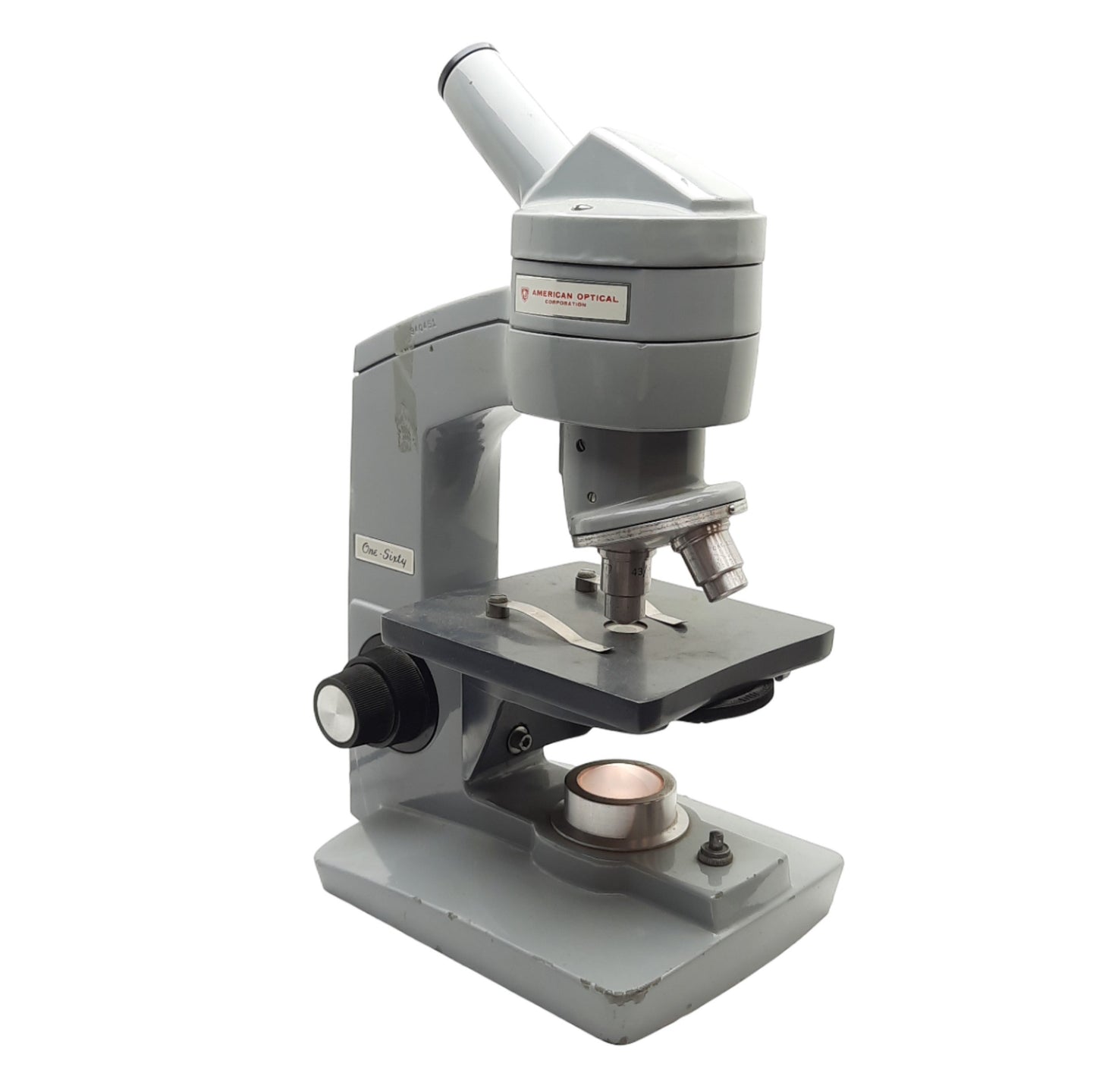 Used American Optical One-Sixty 160 Monocular Microscope, Two Objective 10x & 43x