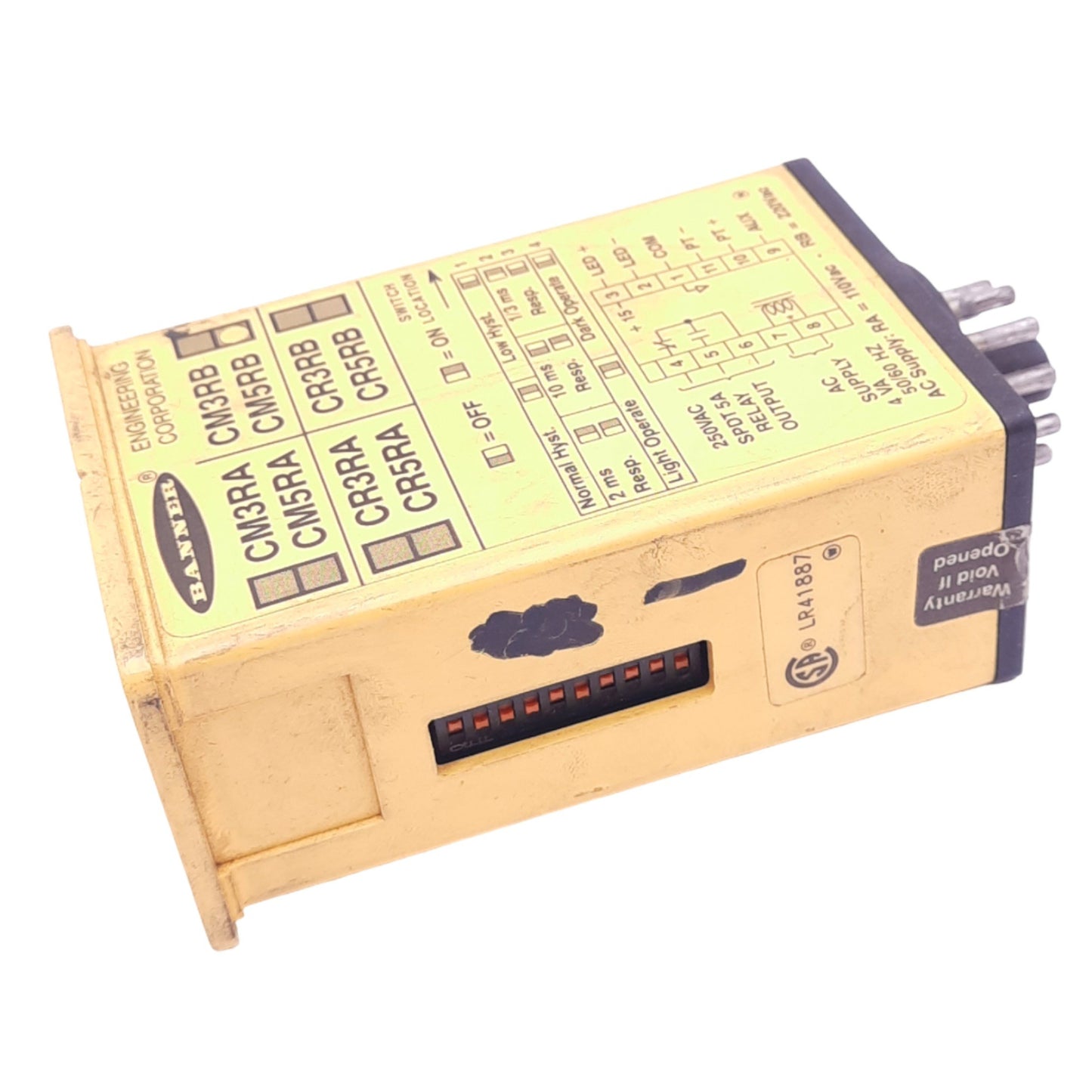 Used Banner CM5RB MAXI-AMP Sensor Amplifier, 11-Pin Octal, SPDT, 210-250VAC/12-28VDC