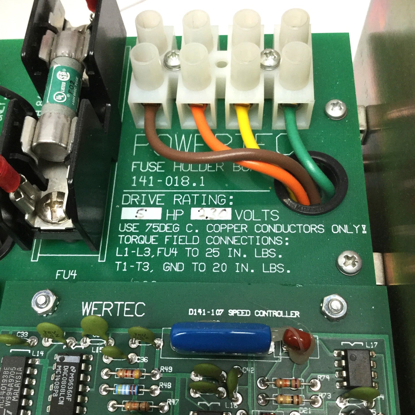Used Powertec C0051.N2CH000NNNN Genesis 1000 Brushless DC Motor Drive 5HP 230VAC 3PH
