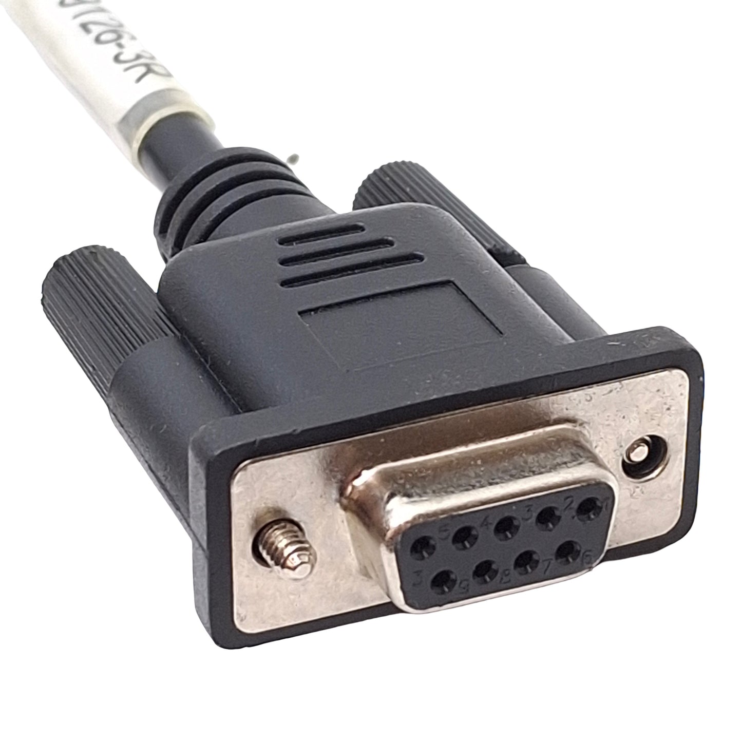 Used Cognex 300-9126-3R Barcode Scanner Coil Cable, RJ45 10-Pin to DB9, 3m Uncoiled