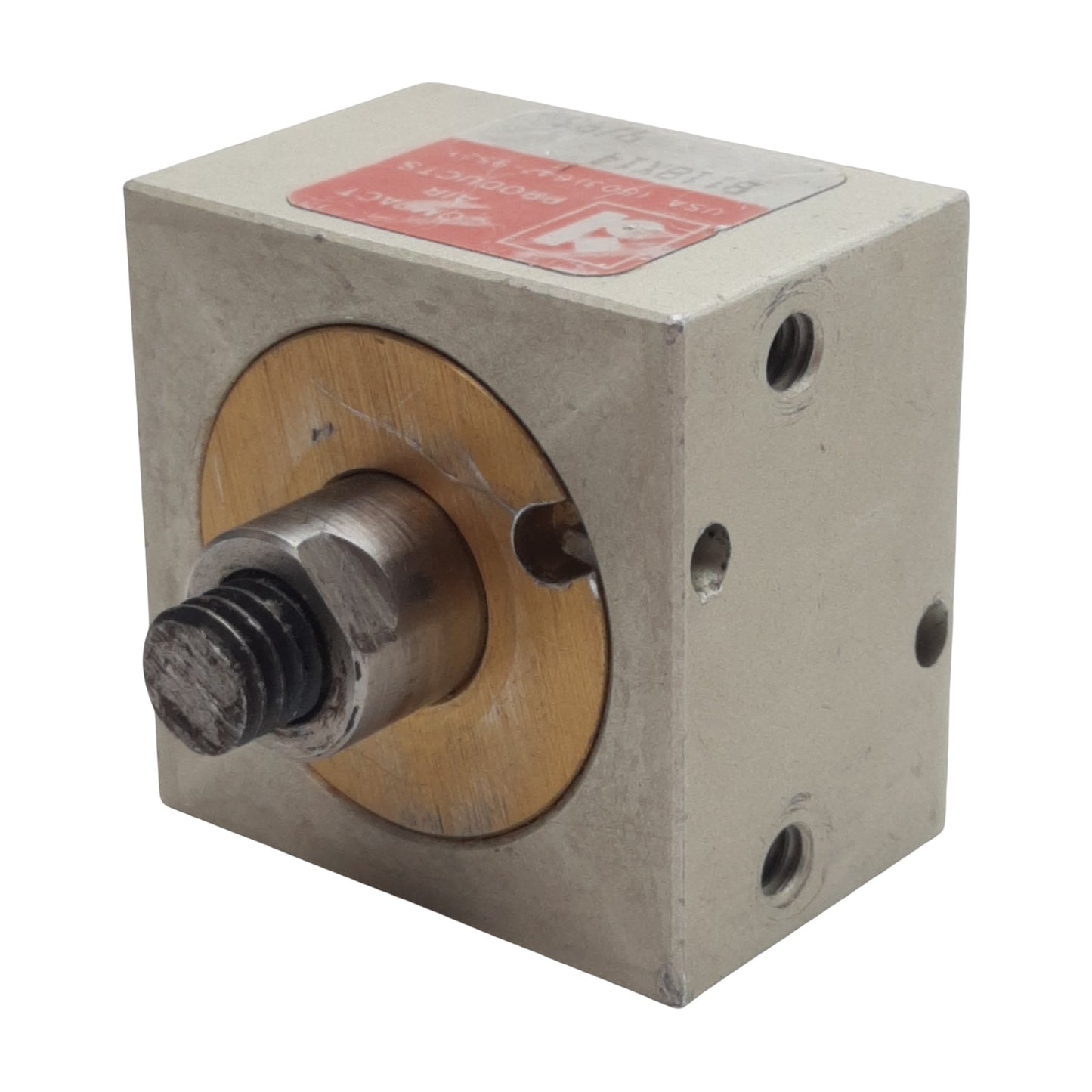 Used Compact B118X14 Pneumatic Cylinder, ø1-1/8in Bore, 1/4in Stroke, 1/8in NPT