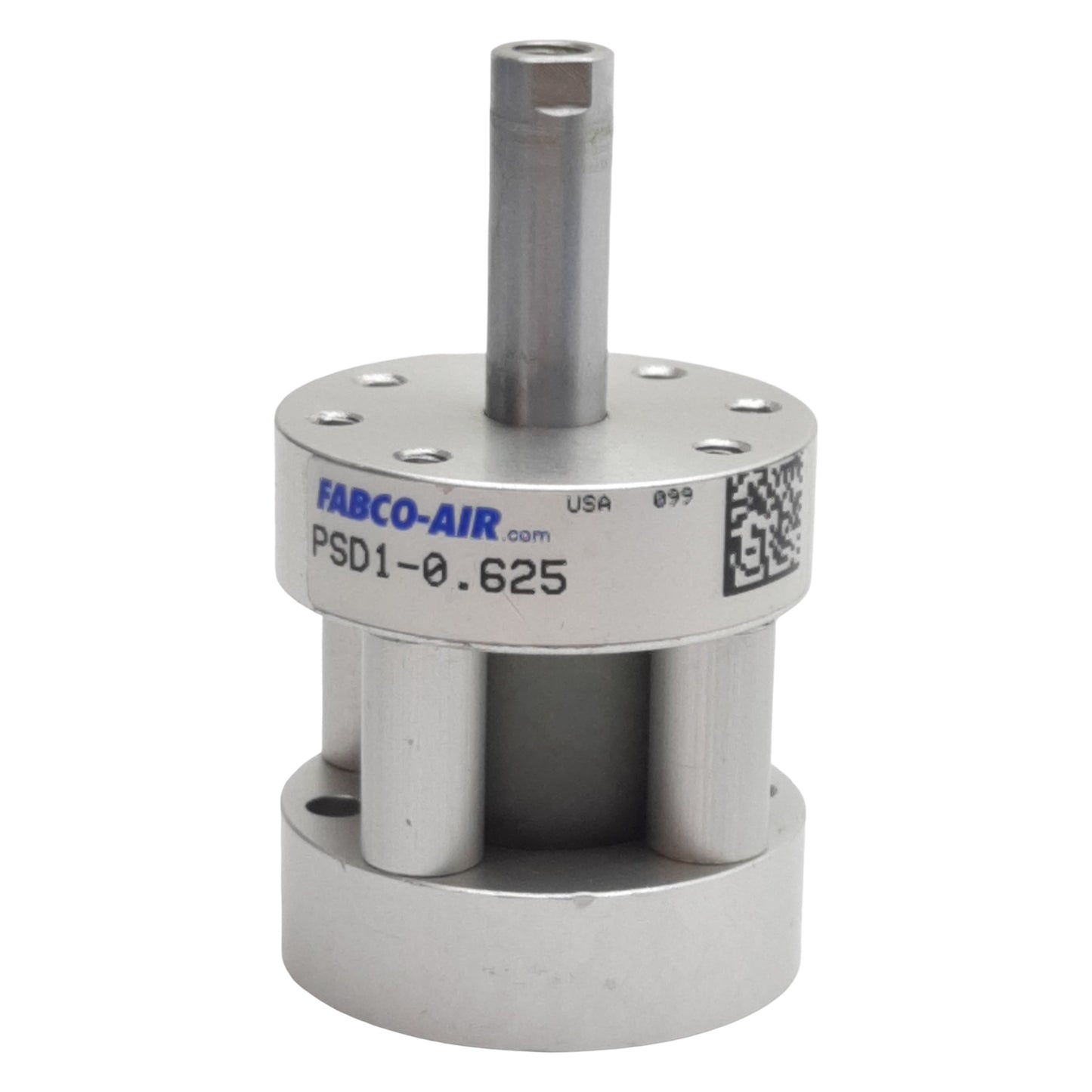 Used Fabco-Air PSD1-0.625 Pneumatic Cylinder, ø1/2" Bore, 5/8" Stroke, #10-32, 200psi