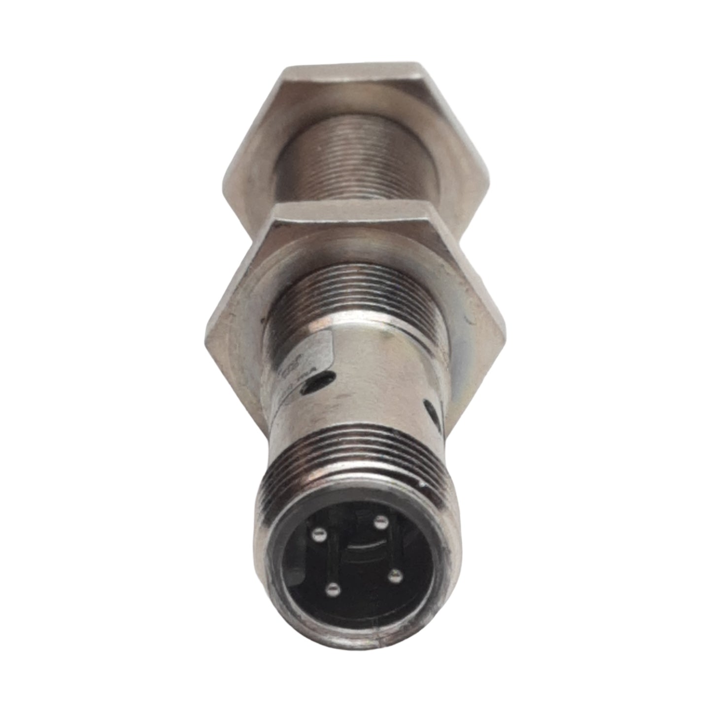Used Micro Detectors AM1-AP-3H Proximity Sensor, PNP-NO, 4mm Range, 30VDC, 4-Pin M12