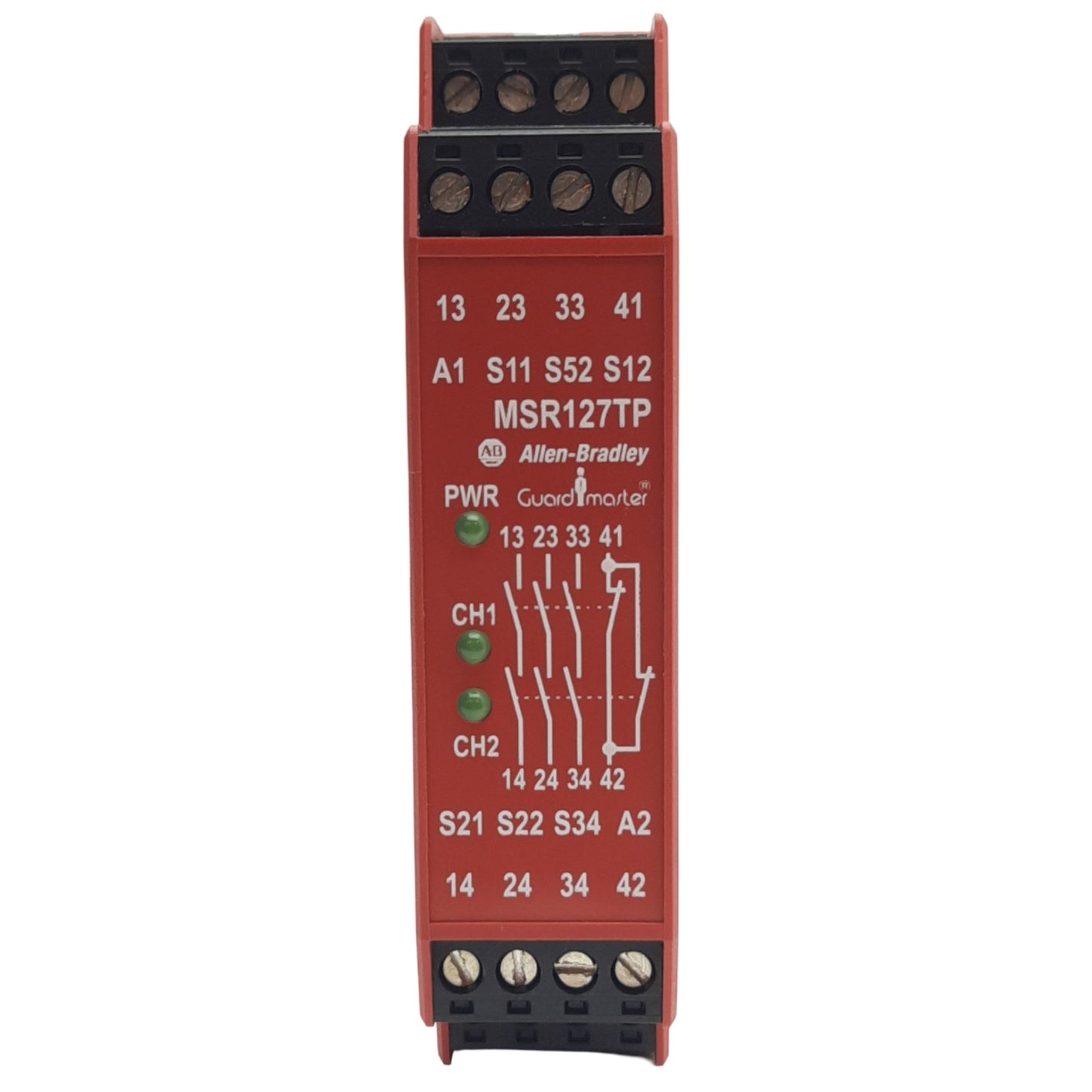 Used Allen Bradley MSR127TP Monitoring Safety Relay 24VAC/DC Supply, 2W, 24-21AWG