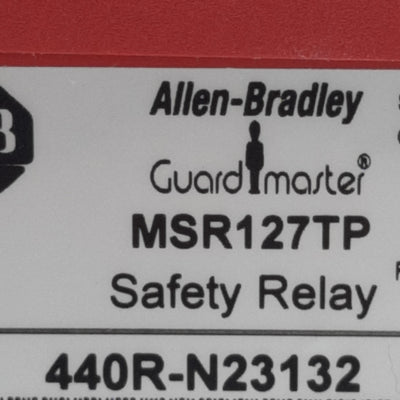 Used Allen Bradley MSR127TP 440R-N23132 Monitoring Safety Relay 24VAC/DC, 3NO+1NC Aux