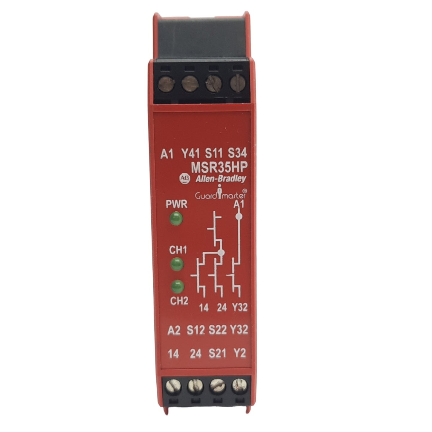 Used Allen Bradley MSR35HP Monitoring Safety Relay 24VDC Supply, 2A at 24VDC Output