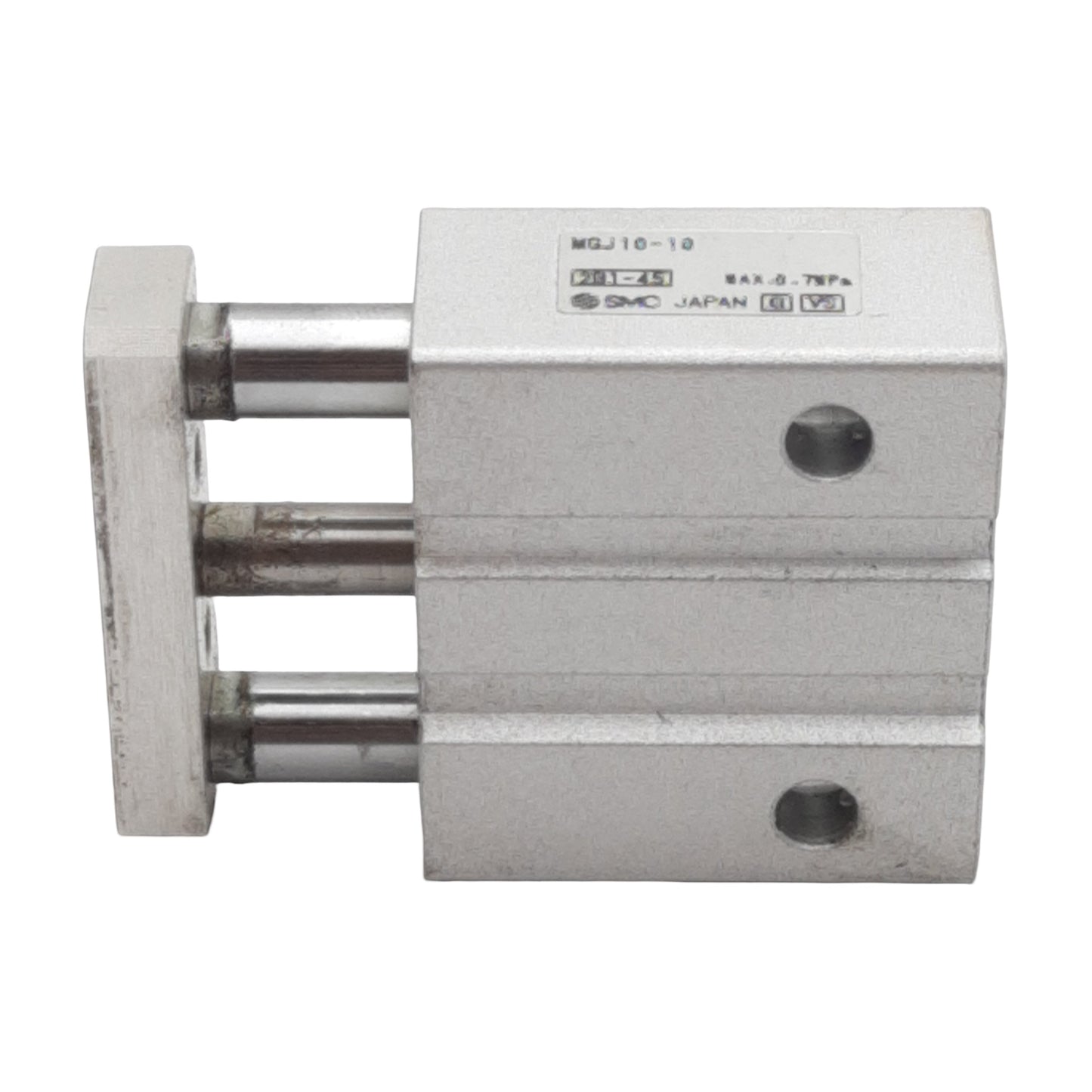 Used SMC MGJ10-10 Compact Guided Cylinder, ø10mm Bore, 10mm Stroke, M3, 0.7MPa