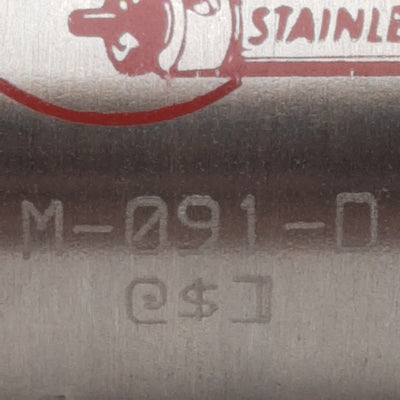 Used Bimba M-091-D Pneumatic Cylinder, ø1-1/16in Bore, 1in Stroke, 1/8in NPT, 250psi