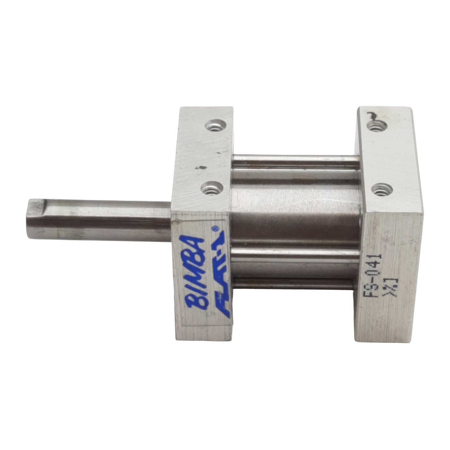 Used Bimba FS-041 FLAT-1 Square Pneumatic Cylinder, ø3/4in Bore, 1in Stroke, #10-32