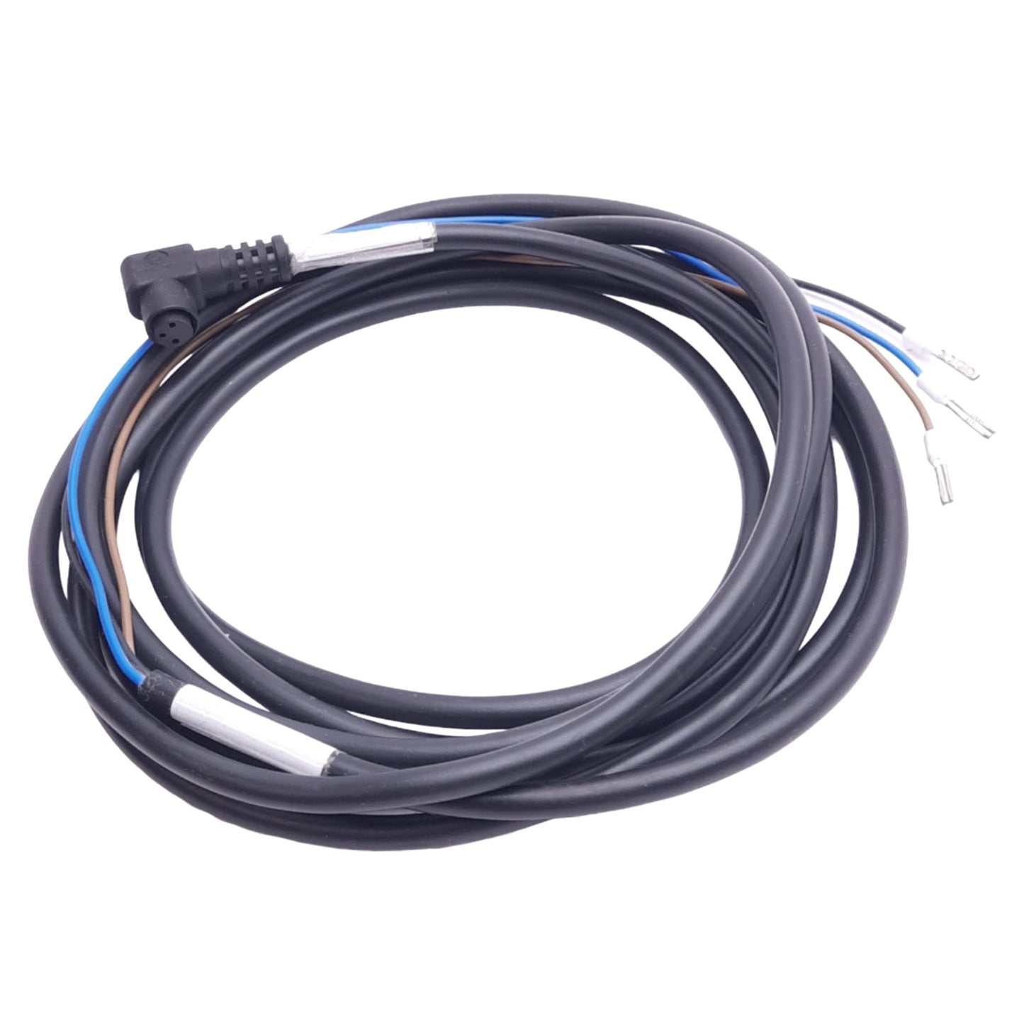 New Baumer ES8.5 Sensor Cable, M8 3-Pin 90° Female Push-On, 60VAC/DC, 7ft Length