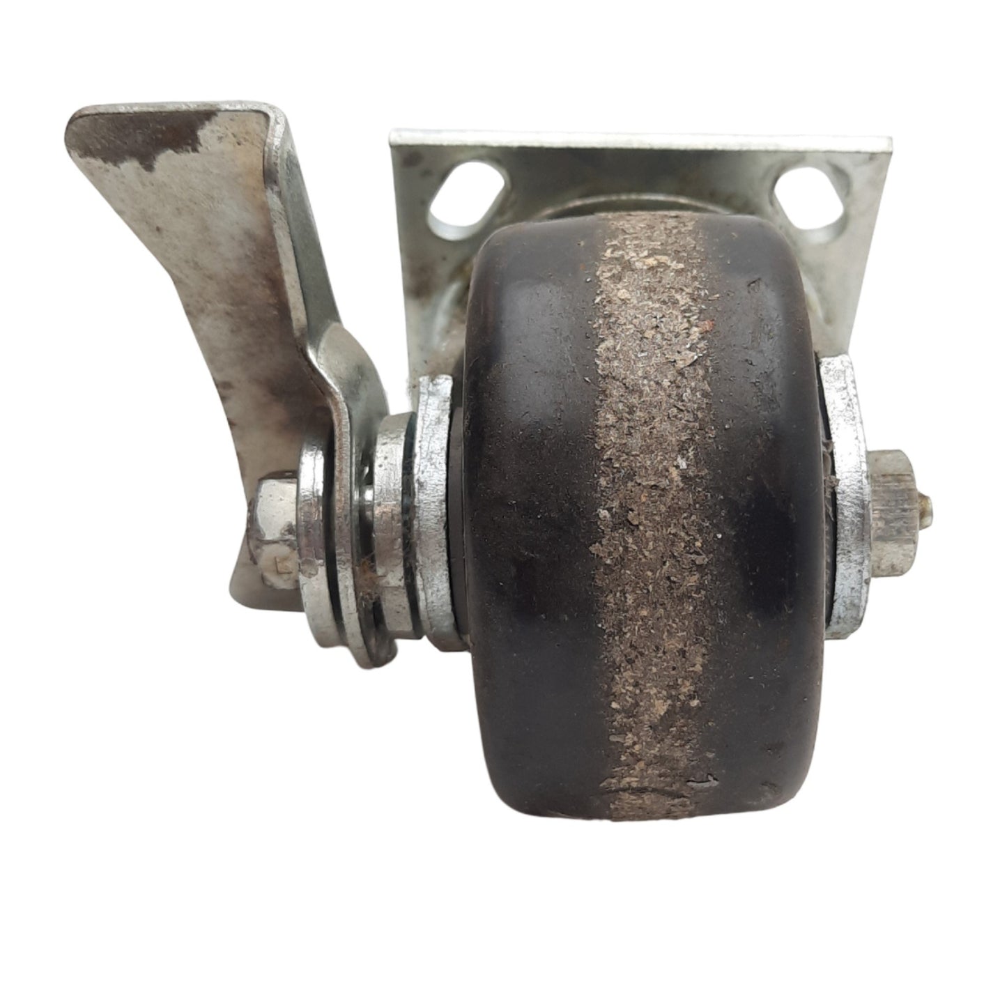 Used Lot of 2 Albion 170TM04201SCB170 Kingpinless Swivel Caster Wheel ø4in, 2in Tread